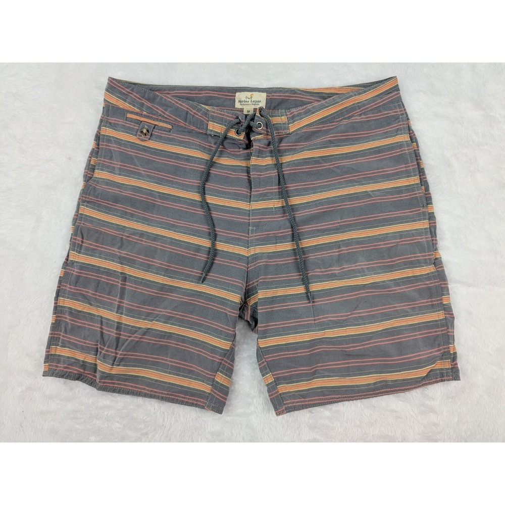 Marine Layer Striped Shorts Men's Size 34 Unlined Swim Shorts Board Shorts